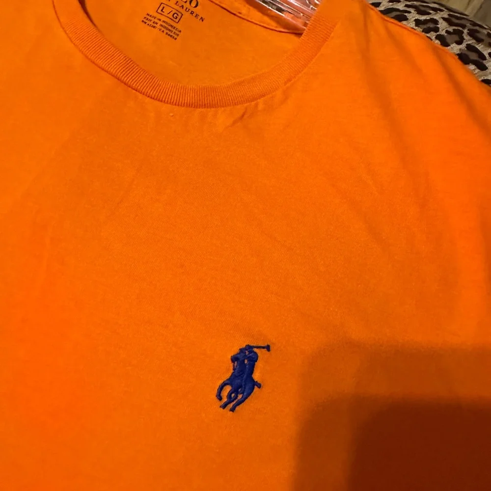 L Polo Ralph Lauren Orange T-Shirt - Picture 2 of 4